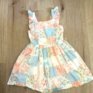 Polo Ralph Lauren Girls Dress 8 Floral Patchwork